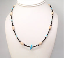 Load image into Gallery viewer, Sleeping Beauty turquoise, ivoryite, &amp; wild horse (Arizona-mined) gemstones necklace
