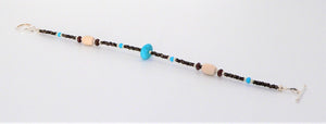 Sleeping Beauty turquoise, ivoryite, & wild horse (Arizona-mined) gemstones bracelet