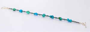 Turquoise Mt. turquoise & chrysocolla (Arizona-mined) gemstones bracelet