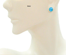 Load image into Gallery viewer, Sleeping Beauty turquoise (Globe, AZ) post stud sterling silver earrings
