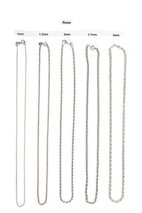 18-inch sterling silver neck chains