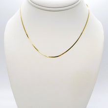 Load image into Gallery viewer, 14K gold 14.75-inch herringbone neck chain
