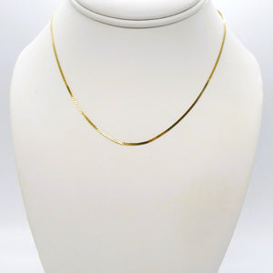 14K gold 14.75-inch herringbone neck chain