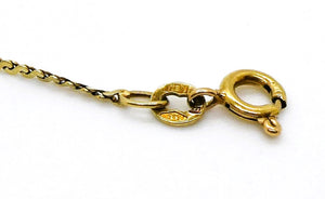 14K gold 7-inch vintage serpentine bracelet chain