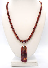 Load image into Gallery viewer, Colorful spiny oyster shell pendant necklace in sterling silver
