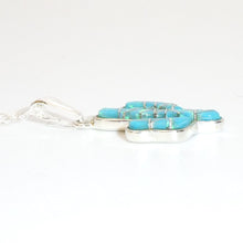 Load image into Gallery viewer, Turquoise, opal &amp; sterling cactus pendant necklace (made in USA)

