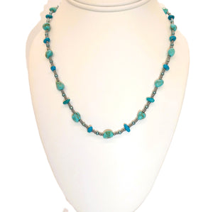 Turquoise Mt. turquoise & chrysocolla (Arizona-mined) gemstone necklace