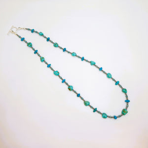 Turquoise Mt. turquoise & chrysocolla (Arizona-mined) gemstone necklace