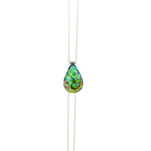Load image into Gallery viewer, Opal pendant (teardrop shaped) necklace - made in USA
