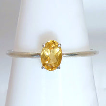 Load image into Gallery viewer, Stackable genuine gemstone rings in sterling silver - citrine
