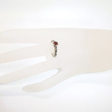 Load image into Gallery viewer, Brilliant-cut garnet solitaire sterling ring

