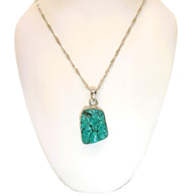 Load image into Gallery viewer, Freeform turquoise bezel-set pendant on chain - Native American Old Pawn

