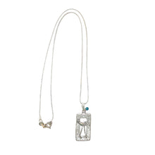 Load image into Gallery viewer, Sandpiper bird pendant necklace in sterling silver
