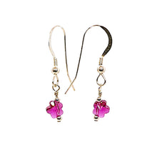 Load image into Gallery viewer, Swarovski crystal tiny flower earrings with sterling French wires

