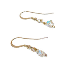 Load image into Gallery viewer, Swarovski crystal tiny flower earrings with sterling French wires
