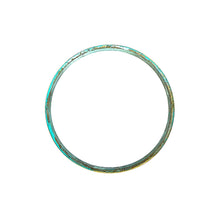 Load image into Gallery viewer, Blue patina vintage-style stackable brass bangles - 2 sizes
