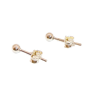 Sterling silver stud earrings (3mm, 4mm)