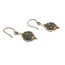 Load image into Gallery viewer, Sterling silver vintage-style oval filigree earrings with French wires
