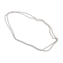 Load image into Gallery viewer, 38-inch-long antiqued sterling silver small cable necklace chain
