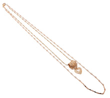 Load image into Gallery viewer, Extra-long 2-strand rose gold &amp; sterling pendant chain necklace
