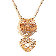 Load image into Gallery viewer, Extra-long 2-strand rose gold &amp; sterling pendant chain necklace
