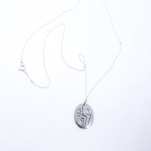 Load image into Gallery viewer, Sterling silver Poppy cutout pendant necklace
