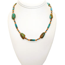 Load image into Gallery viewer, Turquoise &amp; gemstone necklaces in copper - set of 3
