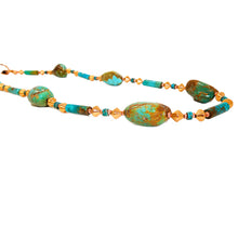 Load image into Gallery viewer, Turquoise &amp; gemstone necklaces in copper - set of 3
