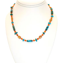 Load image into Gallery viewer, Turquoise &amp; gemstone necklaces in copper - set of 3
