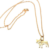 Load image into Gallery viewer, Cute dog with heart pendant necklace - 14K GP/sterling &amp; GF
