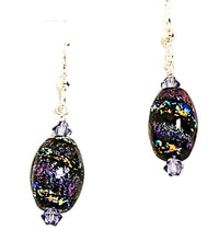 Load image into Gallery viewer, Dichroic glass beads (made in Italy) earrings (6 choices)
