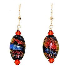 Load image into Gallery viewer, Dichroic glass beads (made in Italy) earrings (6 choices)
