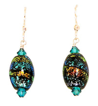 Load image into Gallery viewer, Dichroic glass beads (made in Italy) earrings (6 choices)
