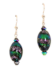 Load image into Gallery viewer, Dichroic glass beads (made in Italy) earrings (6 choices)
