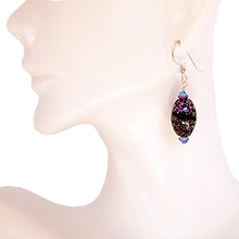 Load image into Gallery viewer, Dichroic glass beads (made in Italy) earrings (6 choices)
