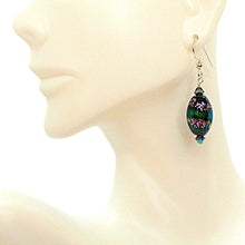 Load image into Gallery viewer, Dichroic glass beads (made in Italy) earrings (6 choices)
