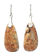 Load image into Gallery viewer, Laguna lace agate earrings with sterling French wires (3 styles)
