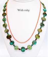 Load image into Gallery viewer, Turquoise &amp; jasper necklaces with copper chain
