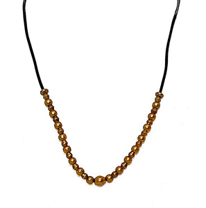 Western-style brass & leather necklaces for men or women