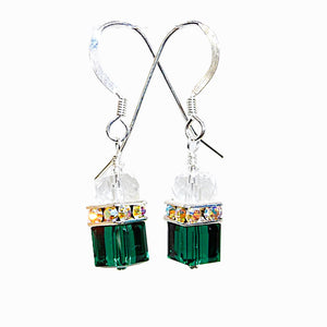 Natural crystals & Swarovski crystal earrings with sterling French wires