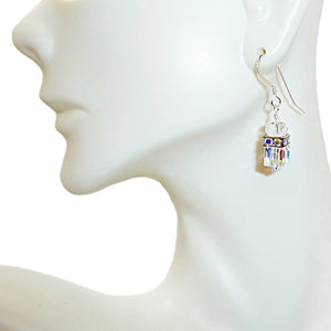 Natural crystal & Swarovski crystal earrings with French wires