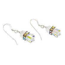 Load image into Gallery viewer, Natural crystal &amp; Swarovski crystal earrings with French wires
