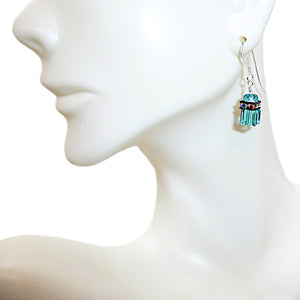 Apatite & Swarovski crystal earrings with sterling French wires