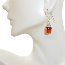 Load image into Gallery viewer, Sunstone &amp; Swarovski crystal earrings with sterling French wires
