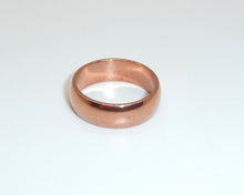 Load image into Gallery viewer, 6mm wide solid copper band ring
