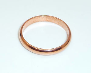 3mm wide solid copper band ring