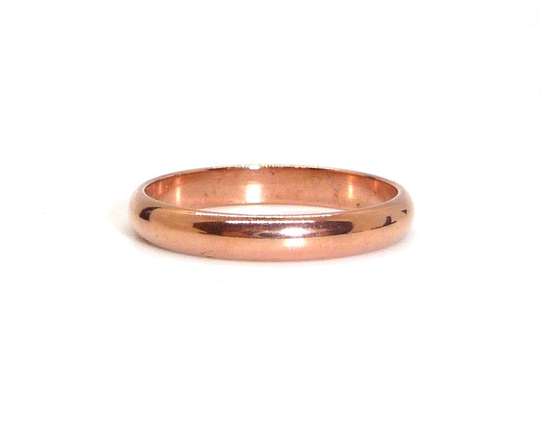 3mm wide solid copper band ring