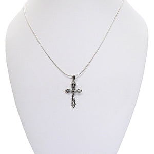 Sterling silver simple cross necklace