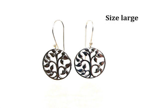 Tree of life sterling silver earrings with French wires (2 sizes)