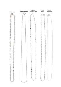 18-inch sterling silver neck chains